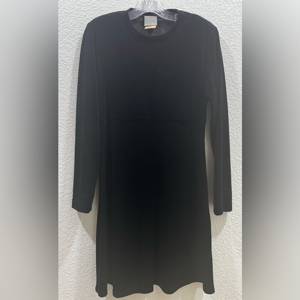 Vintage Rabbit Rabbit Rabbit Designs Black Velvet Dress